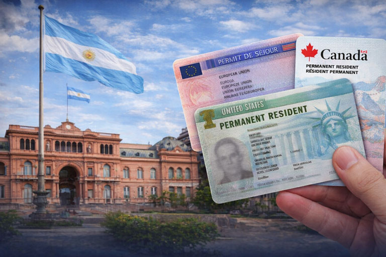 Residentes permanentes ingresan Argentina sin visa con Green Card y permisos UE