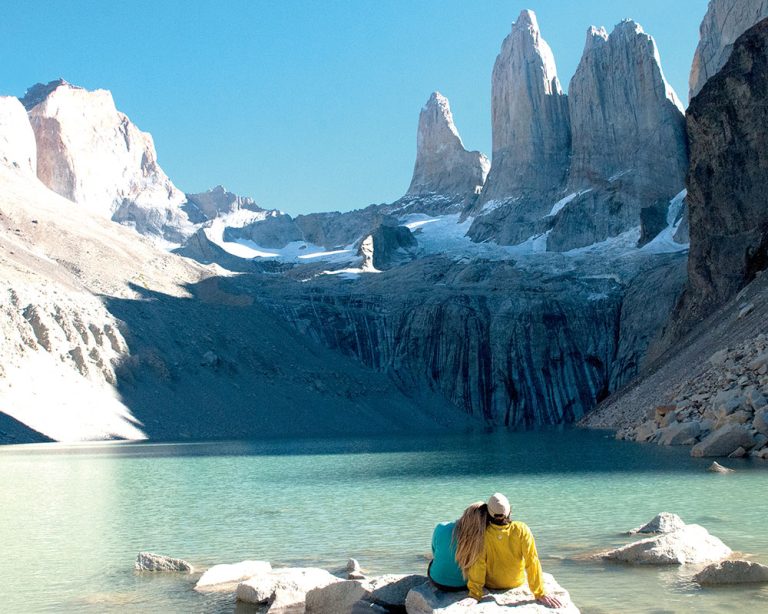 Patagonia couples travel Torres del Paine Chile landscape