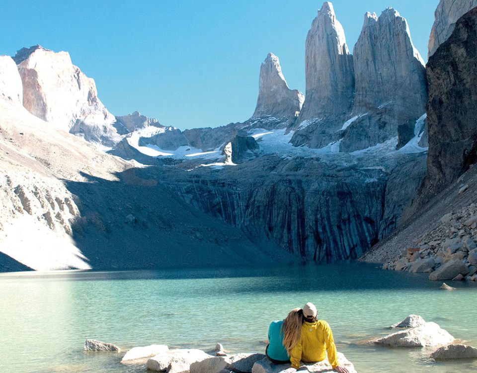 Patagonia couples travel Torres del Paine Chile landscape